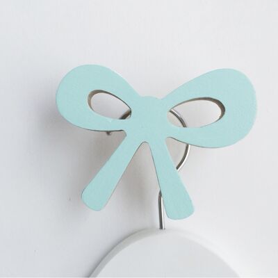 MINTY RIBBON BOW WALL HOOK