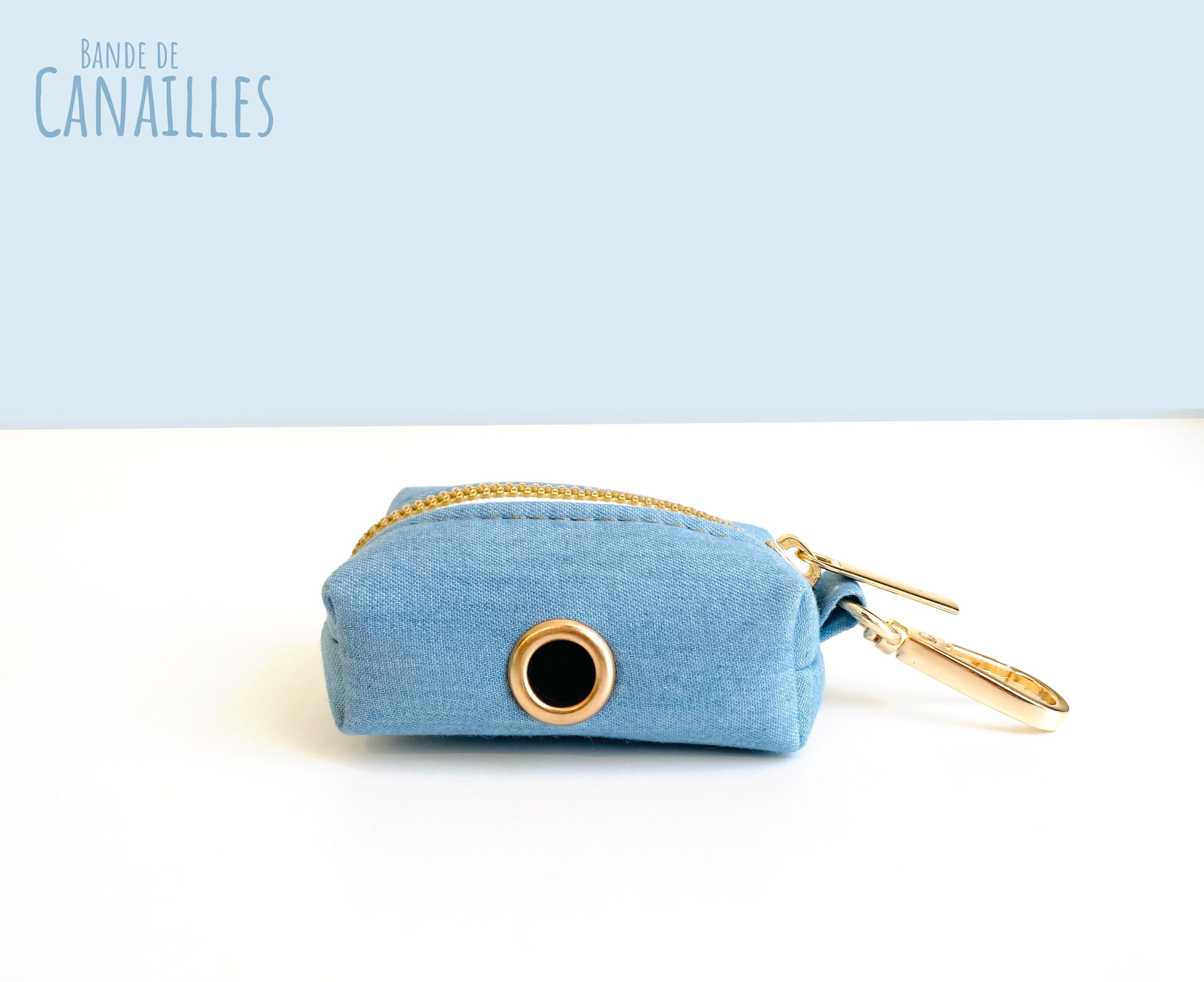 Sacchetto per la cacca in cotone Blue Jean