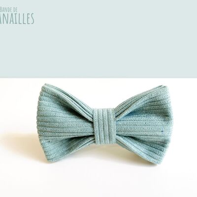 Blue Corduroy Bow Tie