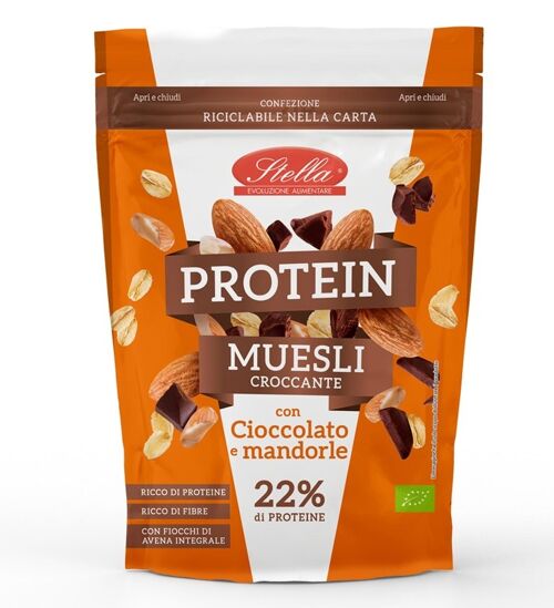 Protein Muesli Croccante Cioccolato e Mandorle Stella Foods