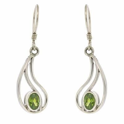 Peridot Double Tear Earrings with and Presentation Box