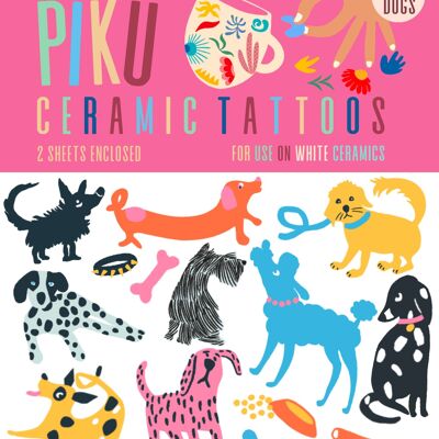 CATS & DOGS petite ceramic tattoo set