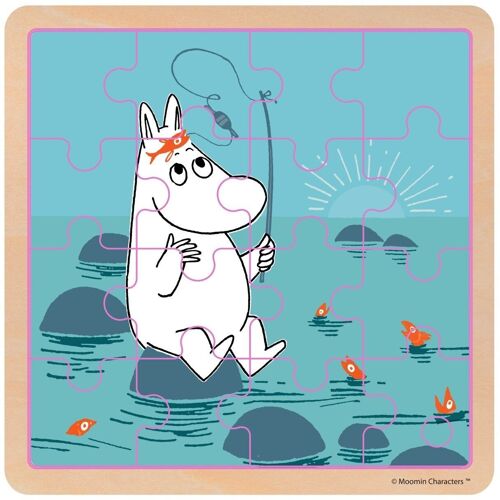 Moomin - Square Wooden Puzzle - Fishing