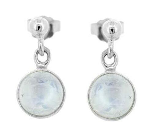 Moonstone Stud Drop Earrings with and Presentation Box