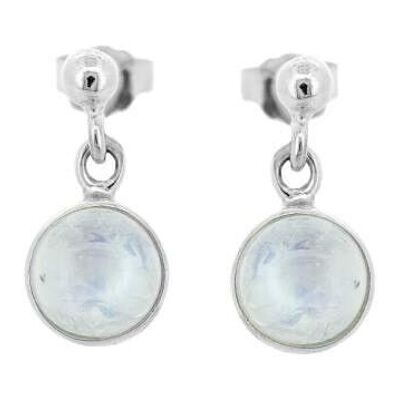 Moonstone Stud Drop Earrings with and Presentation Box