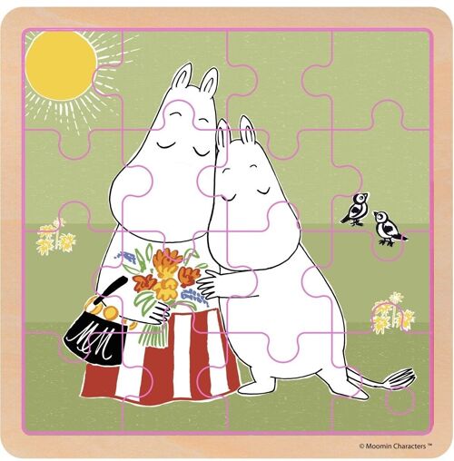 Moomin - Square Wooden Puzzle - Hugs