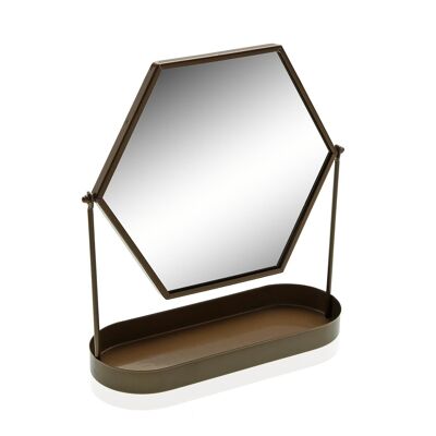 GOLD MIRROR WITH BASE 22320003
