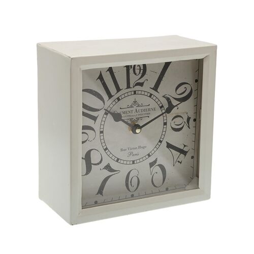 RELOJ SOBREMESA BLANCO CUADRAD 18190896