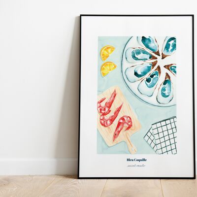 Stationery Decorative Poster - 30 x 40 cm - The Seafood Platter