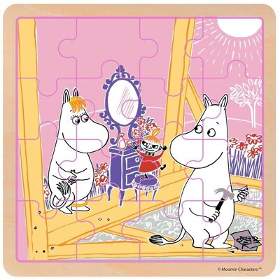 Moomin - Square Wooden Puzzle - Construction Fun