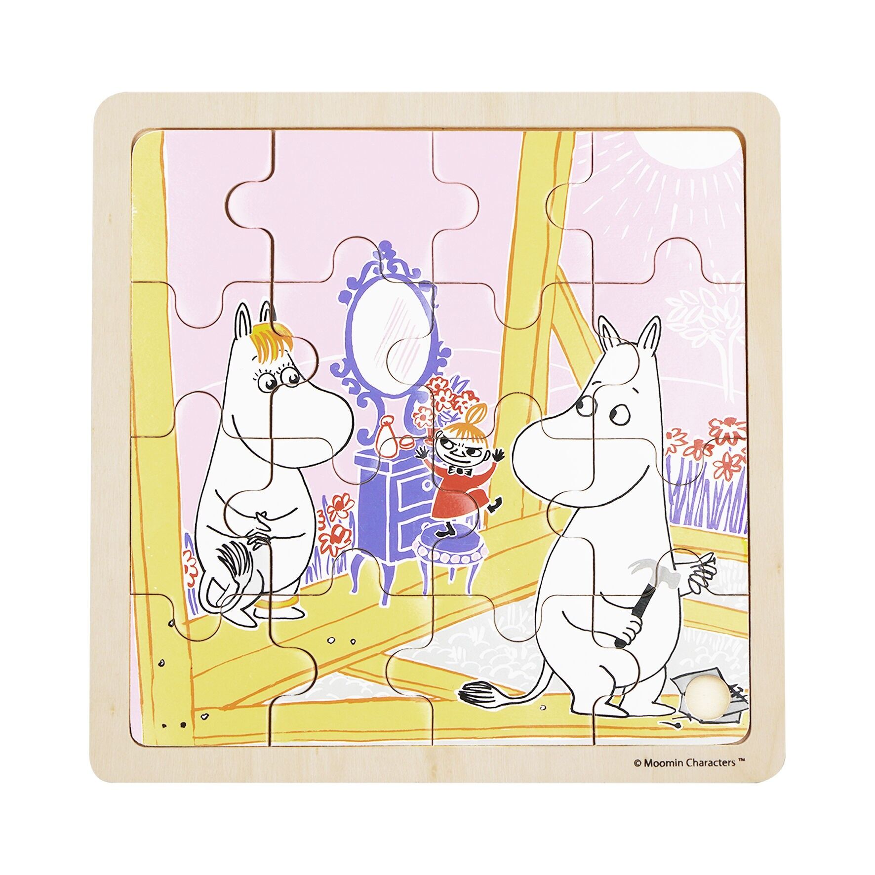 Mumin - Quadratisches Holzpuzzle - Bauspaß