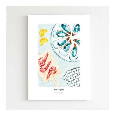 Stationery Decorative Poster 14.8 x 21 cm - The Seafood Platter
