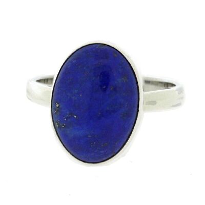 Oval Cabochon Lapis Lazuli Ring in a Size N and Presentation