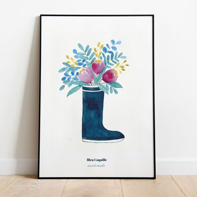 Stationery Dekoratives Poster 30 x 40 cm - The Poetic Boot & Flowers
