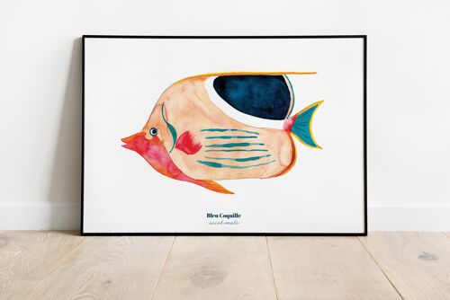 Papeterie Affiche Déco - 30 x 40 cm - Poisson Exotique