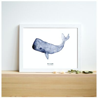Papeterie Affiche Déco - 30 x 40 cm - La Baleine