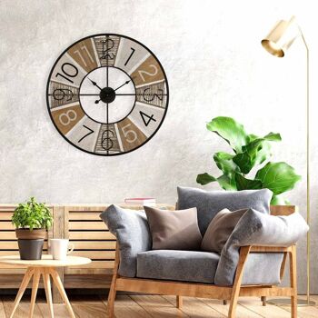 HORLOGE MURALE EN BOIS 58 CM 21110298 2