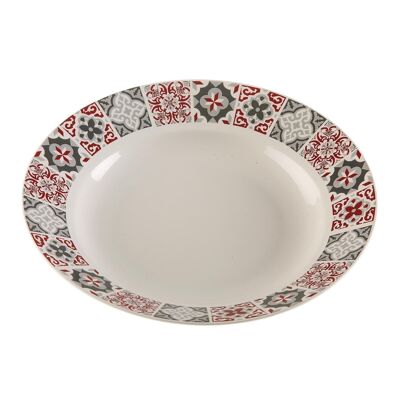 ASSIETTE PROFONDE HYDRA GRENAT 21150119