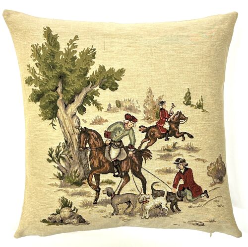 hunting scene pillow cover