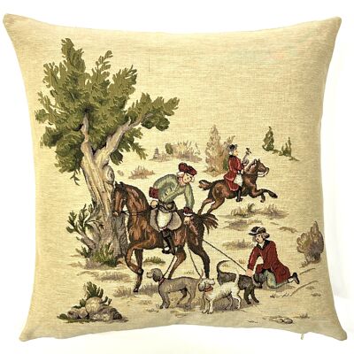 hunting scene pillow cover