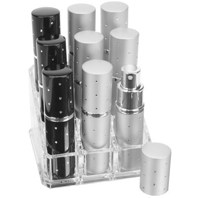 Display with 9 pocket sprayers for 10 ml