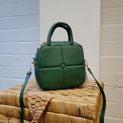 Nuevo bolso de mano verde pequeño para mujer, bolso de hombro, bandolera, bolso de moda, correa larga