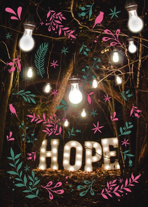 Hope Sign Christmas Print - 50x70 - Matte