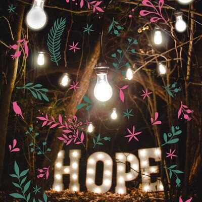 Hope Sign Weihnachtsdruck - 50x70 - Matt