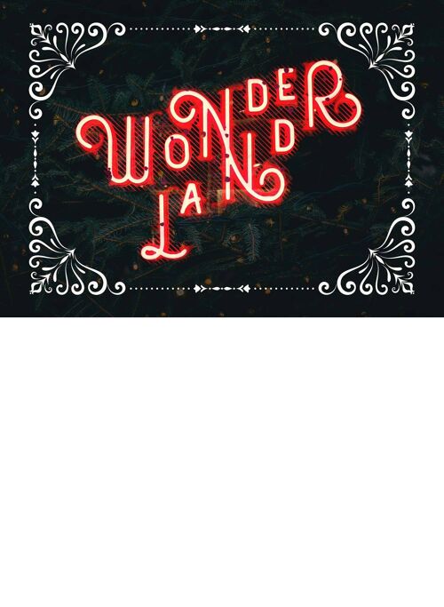 Wonderland Neon Christmas Print - 50x70 - Matte