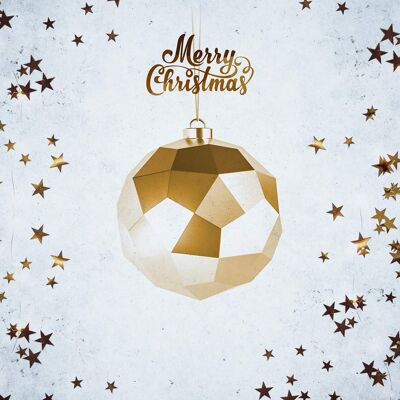 Stampa Buon Natale con palline dorate - 50x70 - Opaco