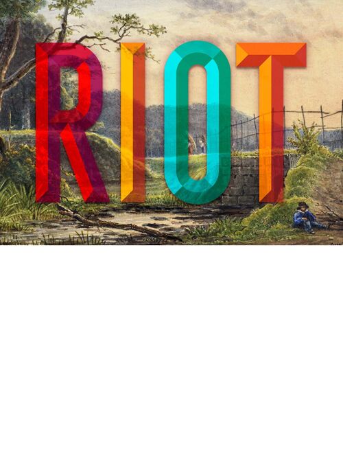 RIOT Bright Typography Print - 50x70 - Matte