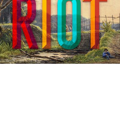 RIOT Bright Typography Print - 50x70 - Matt