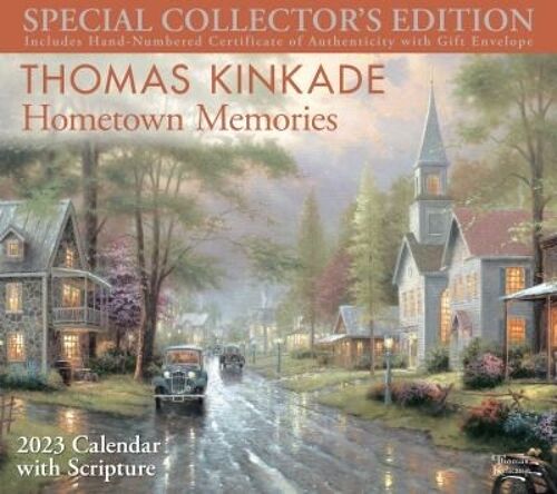 Thomas Kinkade Special Collectors Edition with Scripture 2023 Deluxe Wall Calendar with Print by Thomas Kinkade