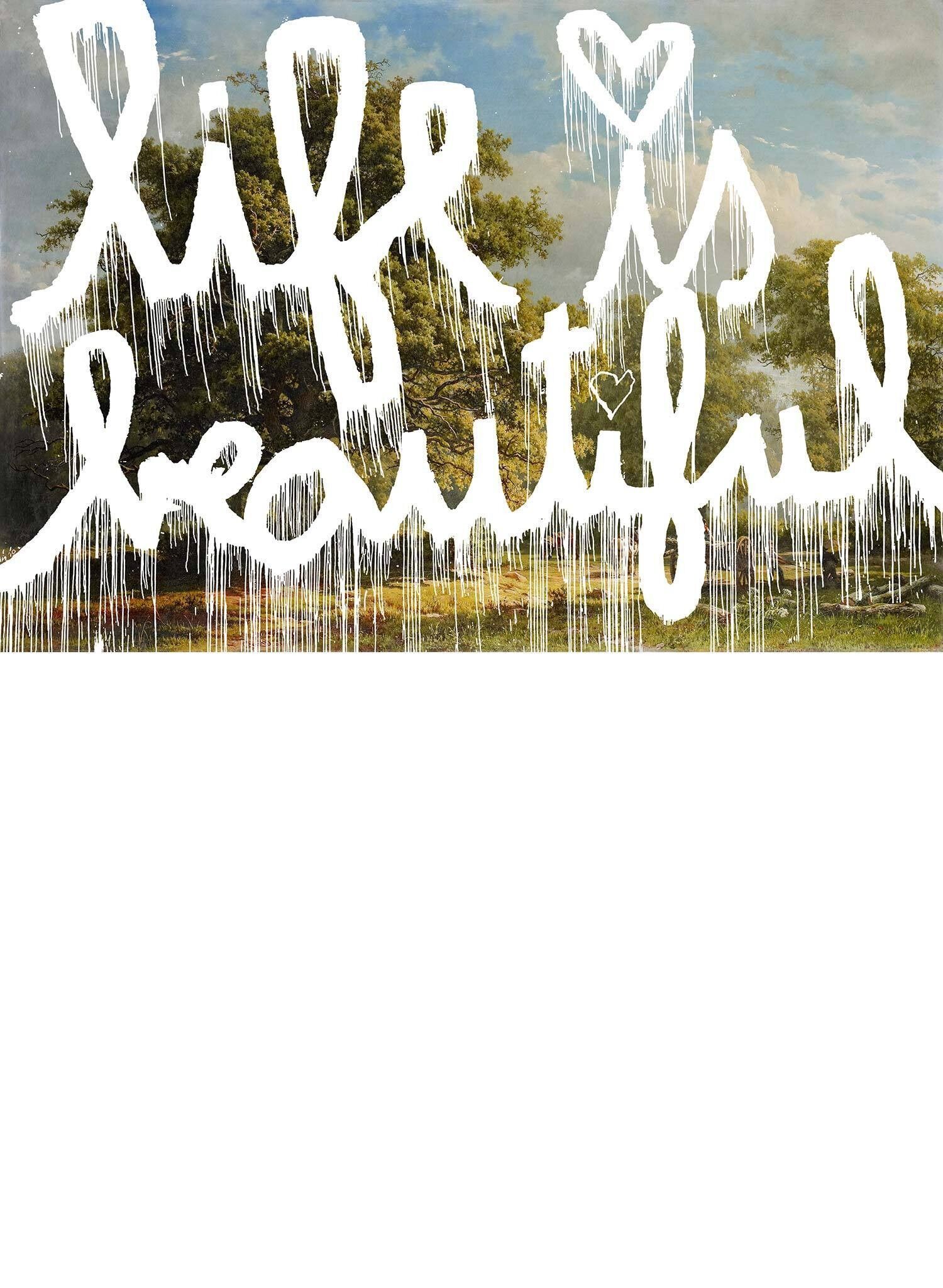 Life is Beautiful Graffiti Paint Print - 50x70 - Opaco