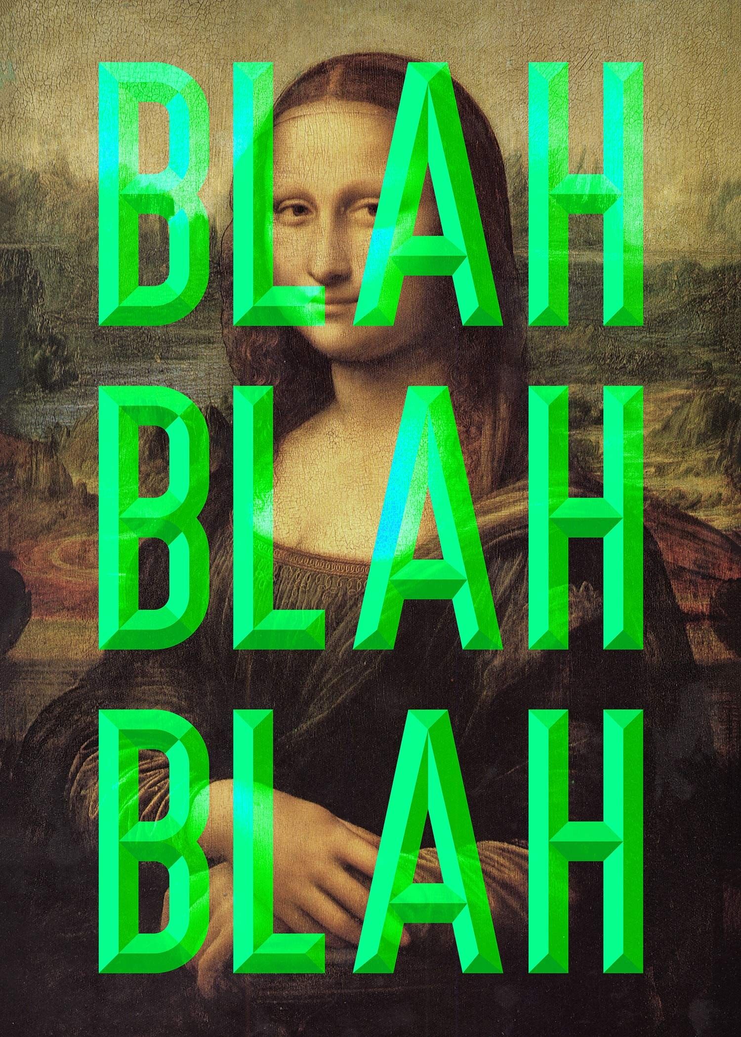 Stampa Mona Blah Blah Blah Lamento verde - 50x70 - Opaco