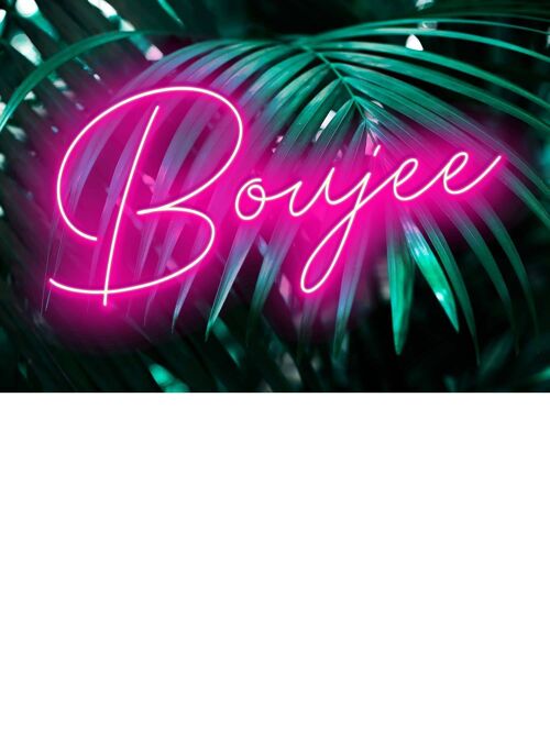 Boujee Neon Leaves Print - 50x70 - Matte