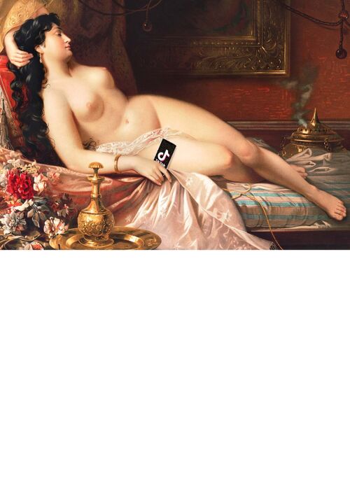Tik Tok Oil Nude Life Painting Print - 50x70 - Matte