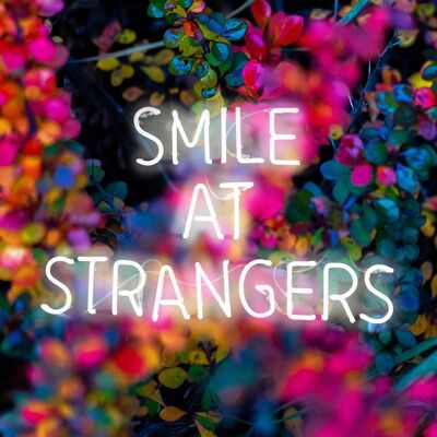 Smile At Strangers Neon Floral Print - 50x70 - Matte