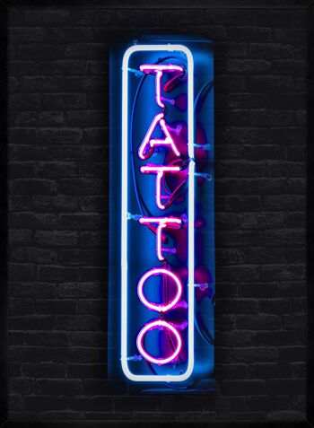 Tatouage néon signe photographie impression - 50 x 70 - mat 4