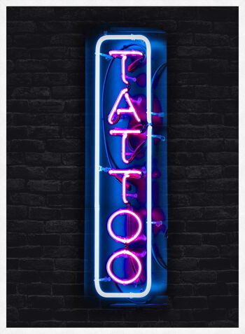 Tatouage néon signe photographie impression - 50 x 70 - mat 5