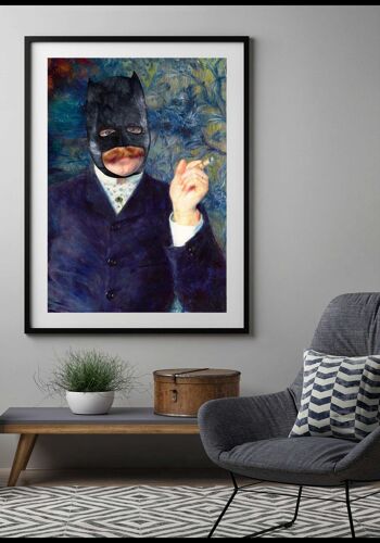 Vintage Batman peinture modifié Art Print - 50 x 70 - mat 2