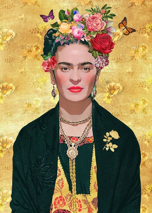 Frida Kahlo Gold Print - 50x70 - Matte