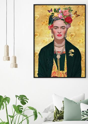 Imprimé Or Frida Kahlo - 50x70 - Mat 2