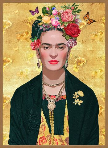 Imprimé Or Frida Kahlo - 50x70 - Mat 3