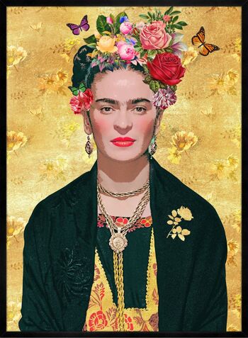 Imprimé Or Frida Kahlo - 50x70 - Mat 4