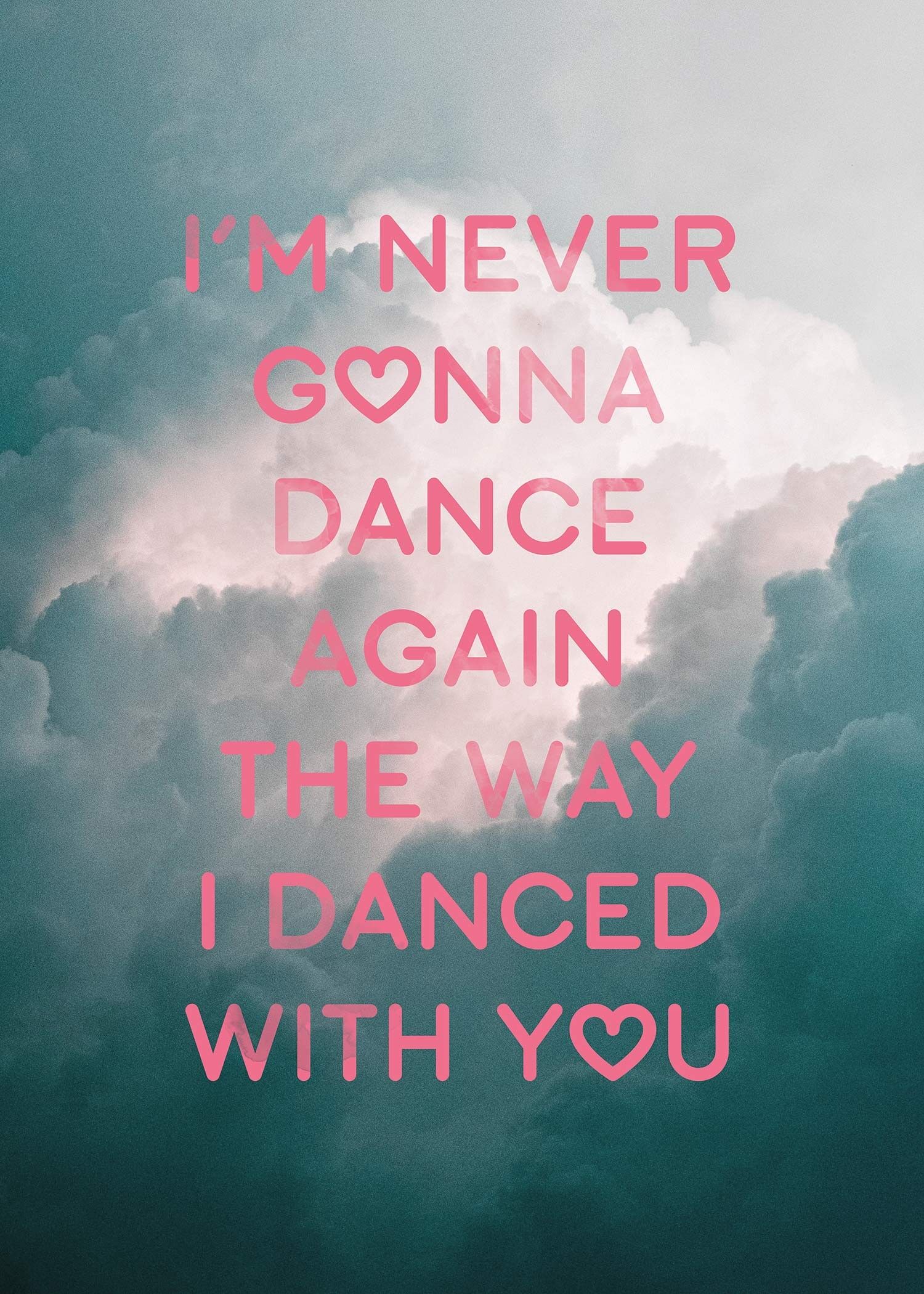 Dance Again Lyrics Print - 50x70 - Matt
