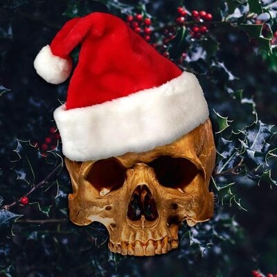 Santa Gold Skull Print - 50x70 - Matte