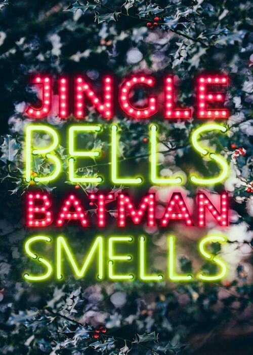 Batman Smells Neon Print - 50x70 - Matte