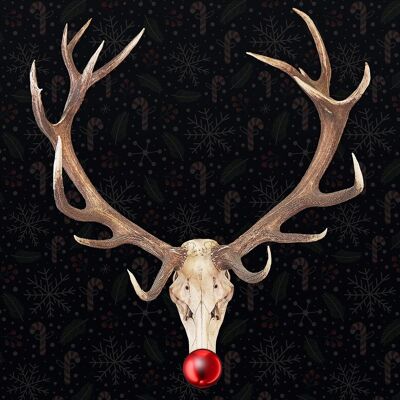 Rudolph Skull Print Black - 50x70 - Matte