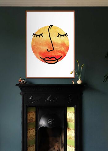 Imprimé Sunny Face Sunset - 50x70 - Mat 2